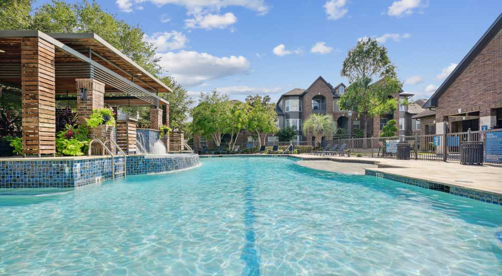 Swimming pool at Asheville at Spring Branch in Houston, Texas