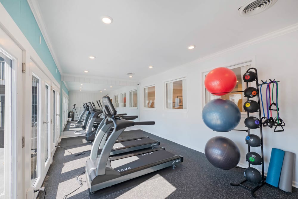 A few treadmills at The Reserve at Red Bank Apartment Homes in Chattanooga, Tennessee