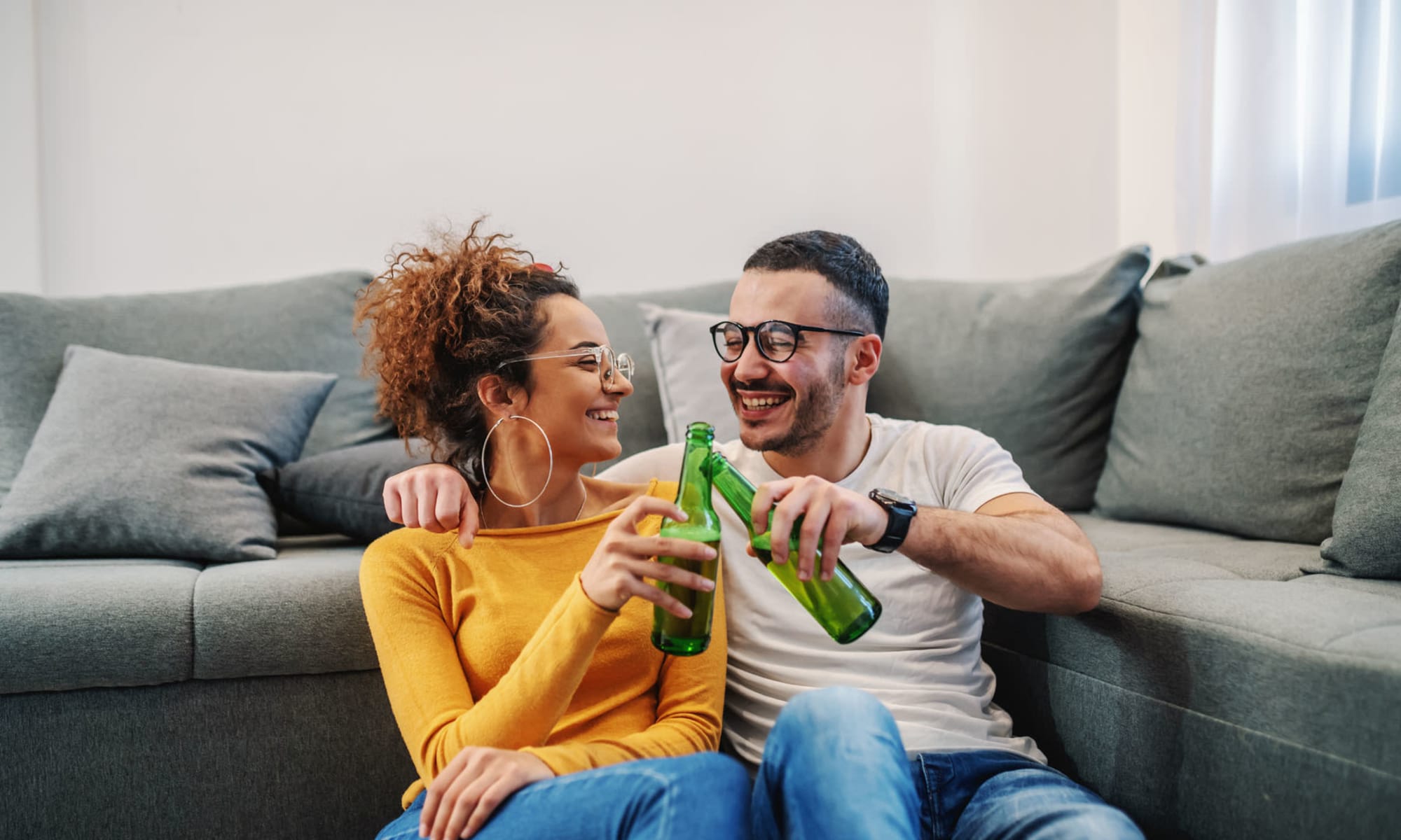 Residents enjoying themselves with a drink at The Mark at Carriage West in Hartford, Connecticut