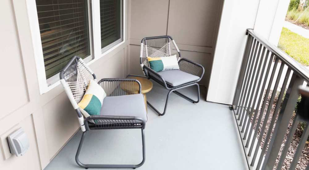 Private balcony at Vistas at Red Creek in San Angelo, Texas              