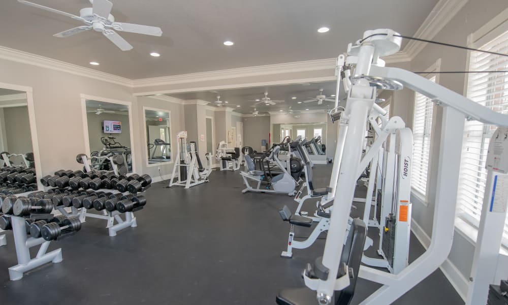 A fitness center at Lexington Park Apartment Homes in North Little Rock, Arkansas