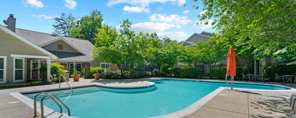 The community swimming pool at Springwoods at Lake Ridge in Woodbridge, Virginia