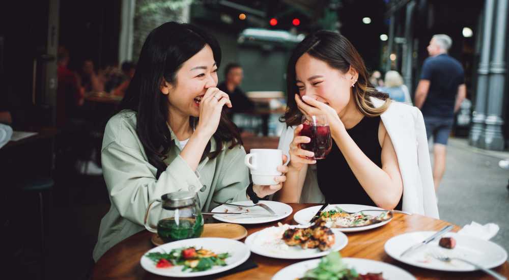 Residents having delicious food at a restaurant near Eagle Ridge in Hobbs, New Mexico 