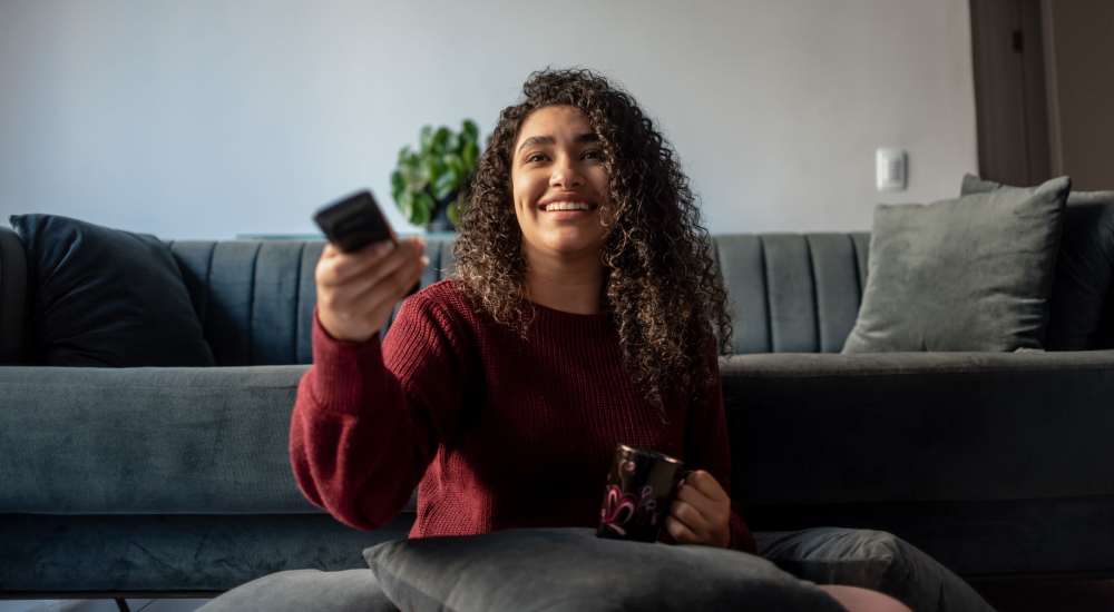 Resident in her living room at Eagle Ridge in Hobbs, New Mexico