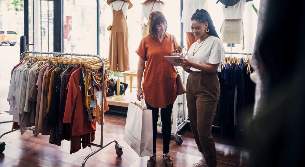 Resident shopping at a boutique near {location_name}} in Rochester, New York