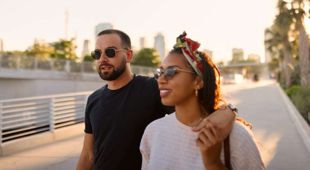 Residents at downtown near The Archer Apartments in San Antonio, Texas