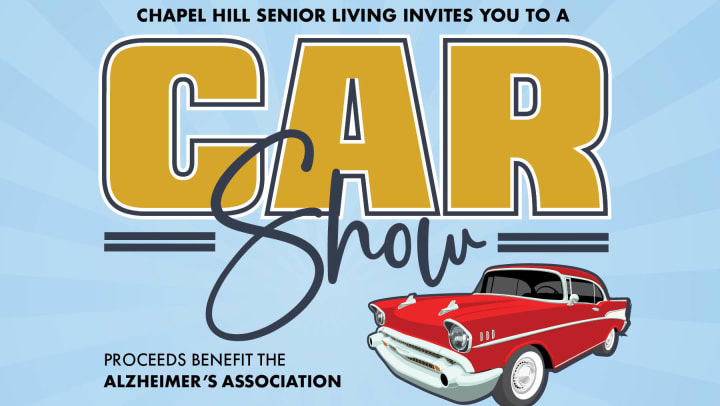 Car show image with a red car and text that says Car Show.