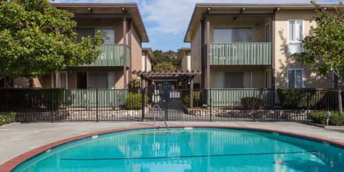 Inviting swimming pool at Whitman Green in Hayward, California