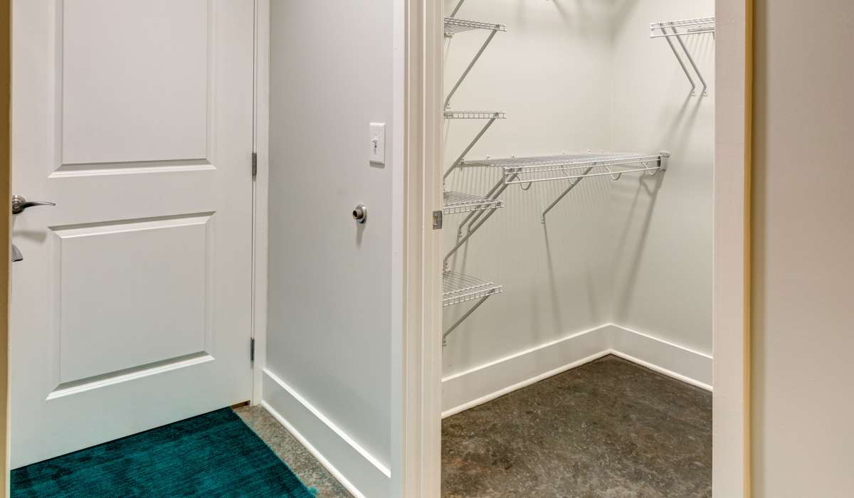 Walk-in closet at Attain Downtown, Norfolk, Virginia