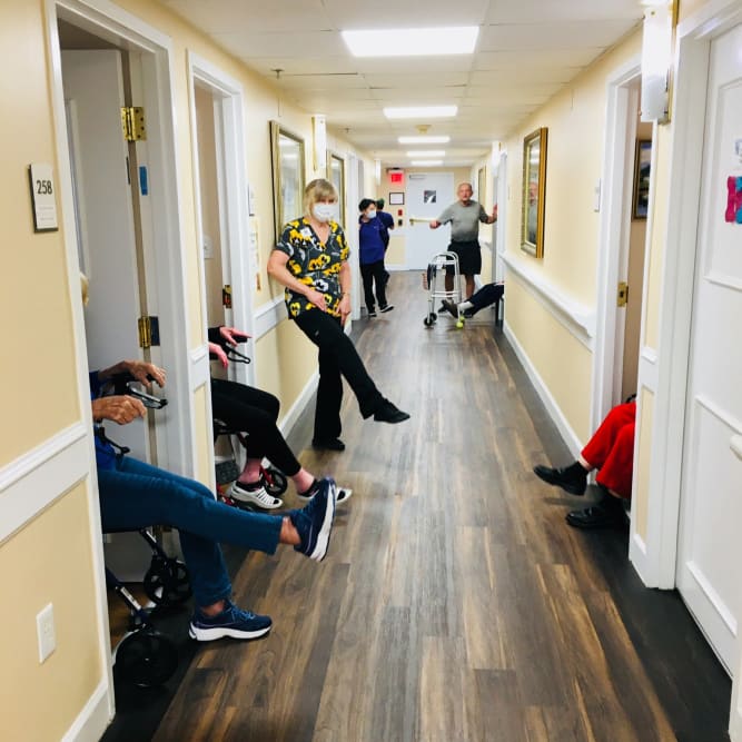 Social distancing at Grand Villa of Lakeland in Lakeland, Florida