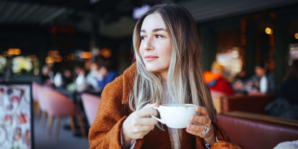 Resident at a coffee shop near Tides on Palm in Las Vegas, Nevada