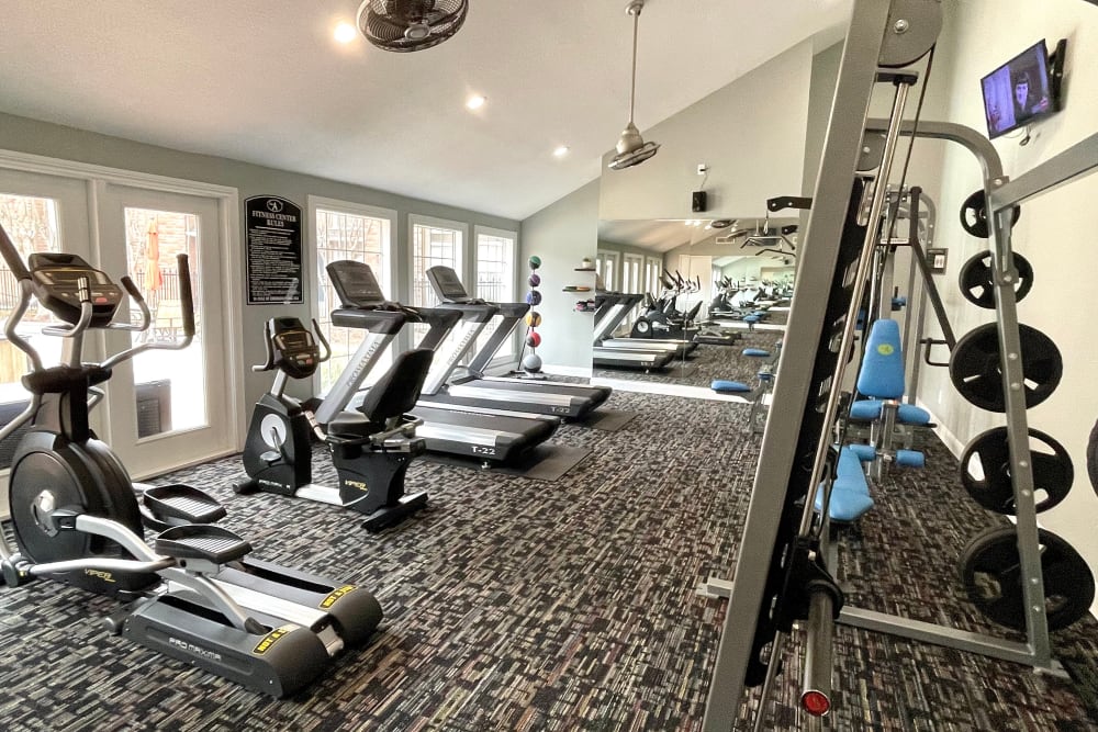 Resident gym at The Abbey at Conroe in Conroe, Texas