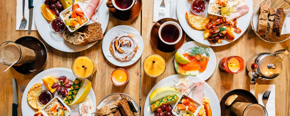 A spread of gourmet food prepared at The Ridge at Madison in Fitchburg, Wisconsin