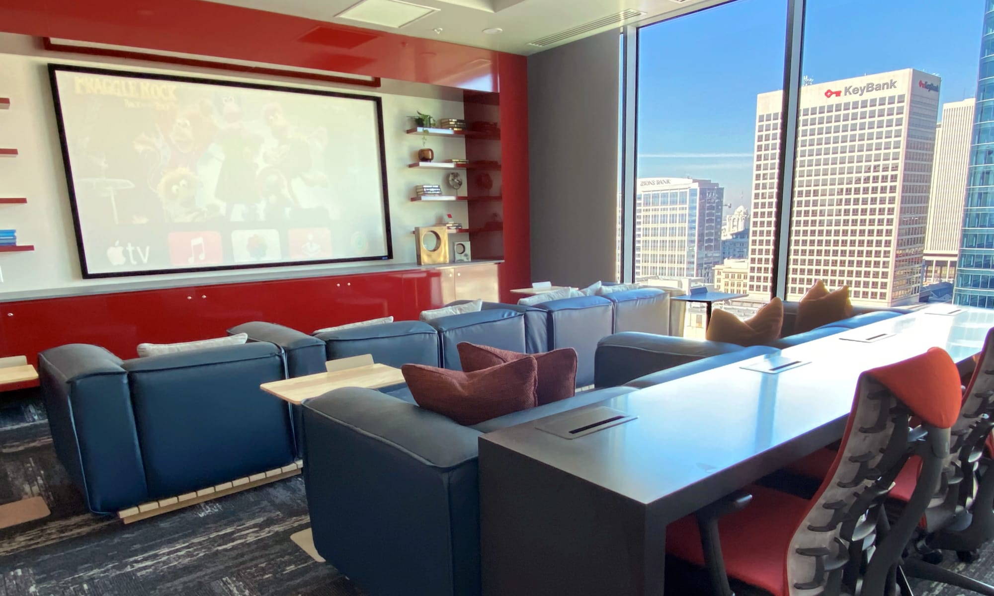 Theater room of Liberty SKY in Salt Lake City, Utah