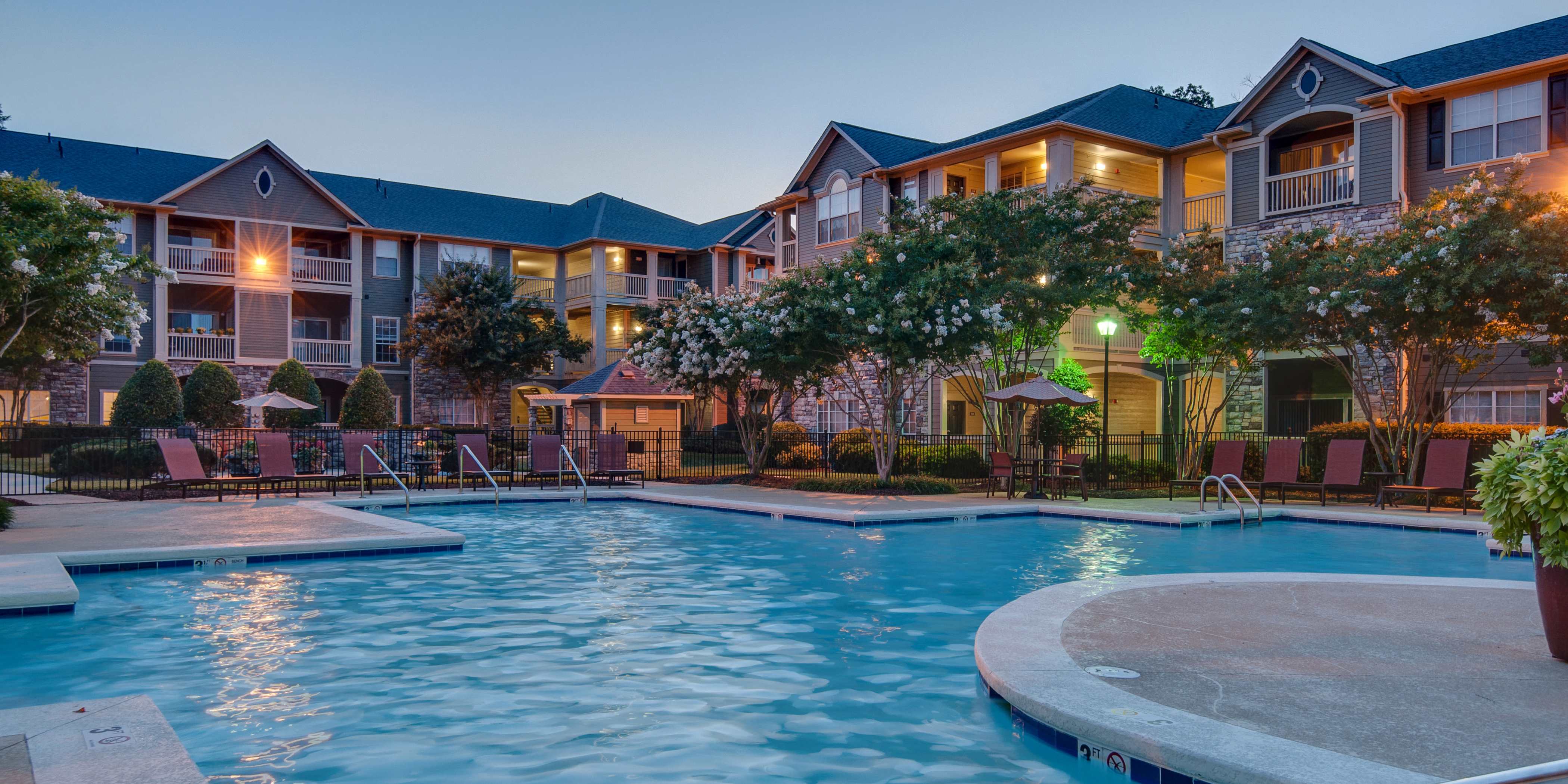 Refreshing swimming pool at Legacy at Meridian in Durham, North Carolina