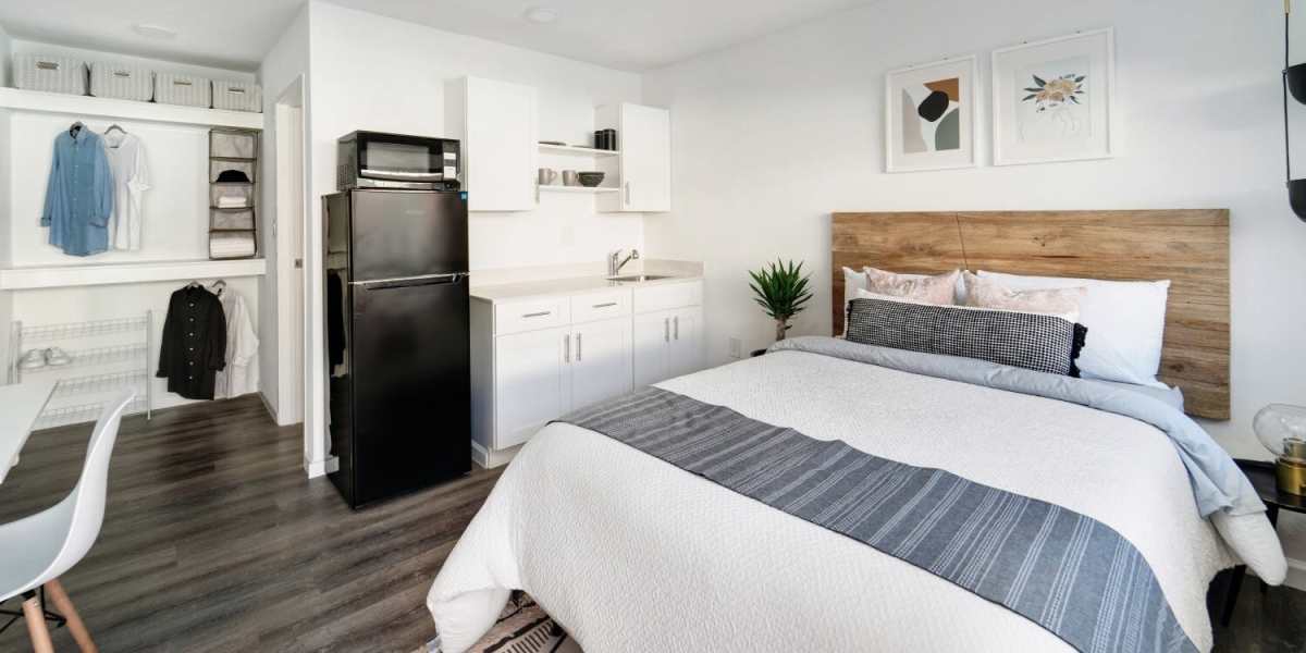 Spacious Studio bedroom at Sohana Apartments in Nashville, Tennessee