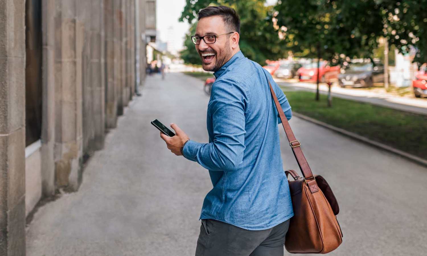 Resident getting commuting to work near J Linea in Washington, District of Columbia