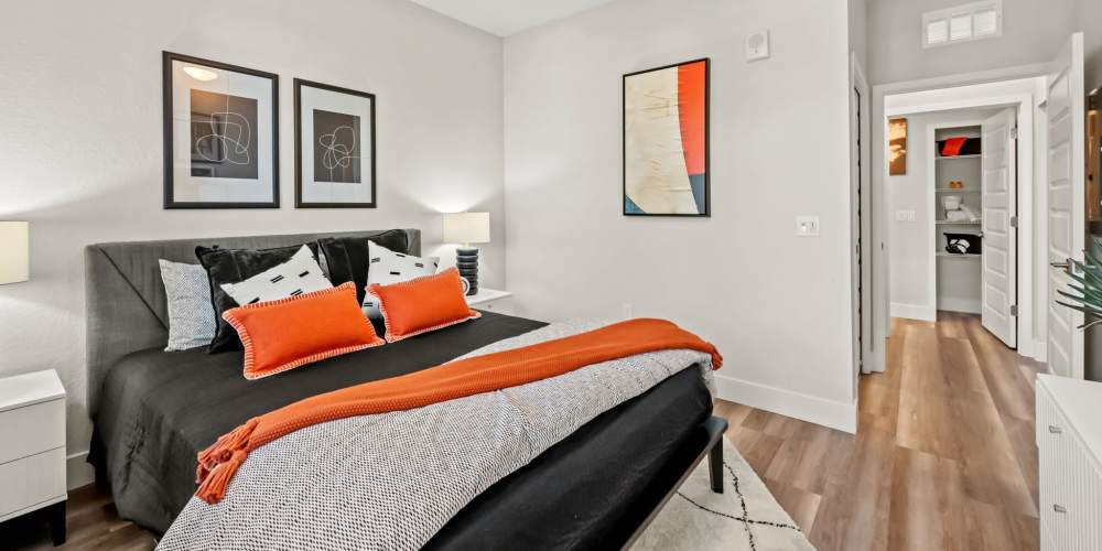 Bedroom model at Addison Square in Viera, Florida
