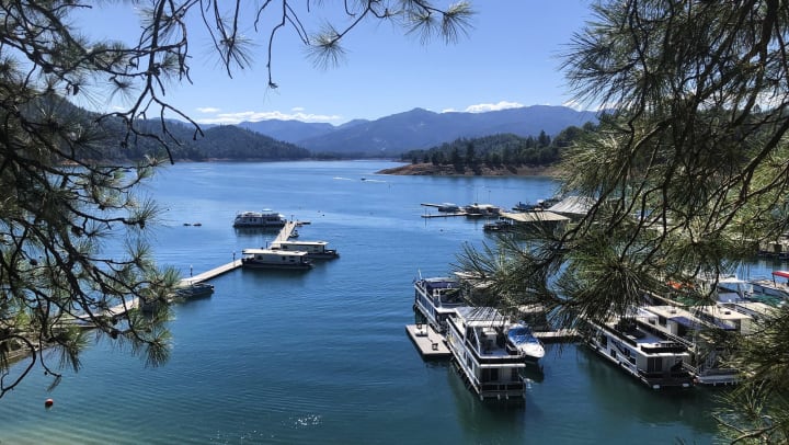 Image of boats on a California lake