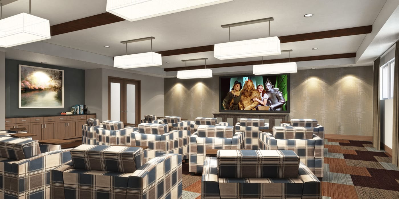Club room at The Aspens at Bedford Falls in Raleigh, NC