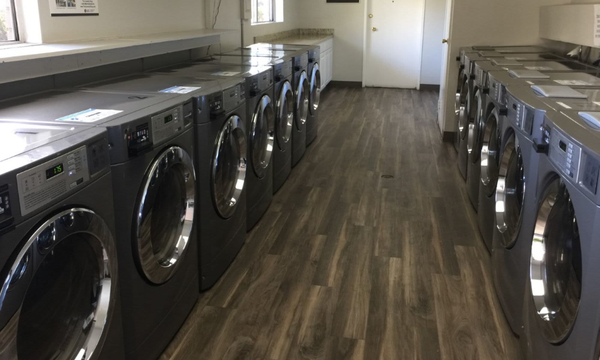 Laundry facility at Stanford Villa Apartment Homes in Palo Alto, California