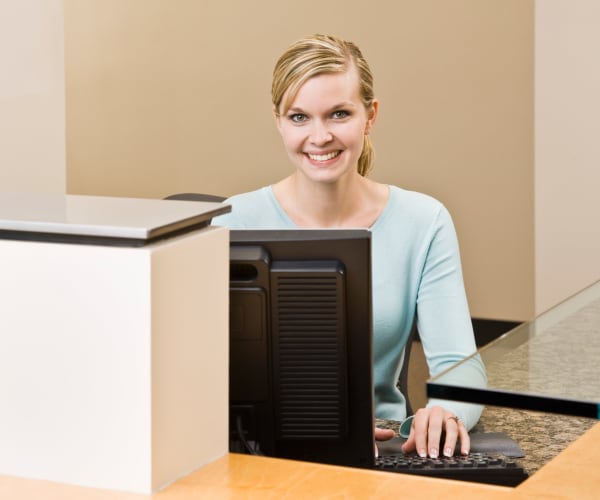 Woman on computer