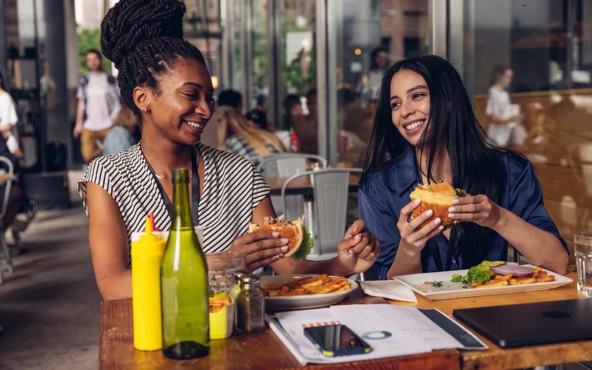 Residents in local restaurant near The Rose on Colfax in Denver, Colorado