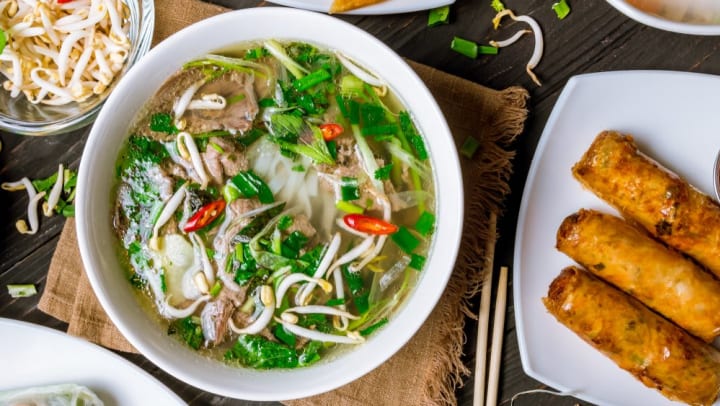 A delicious dish of Pho at one of the local restaurants near by Olympus Waterford in Keller, Texas. 