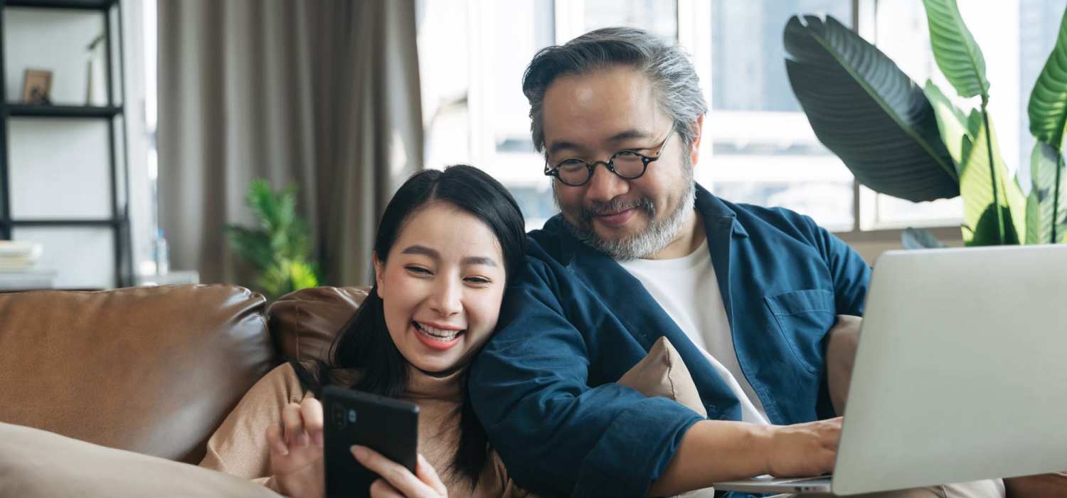Resident with his daughter at Capital Towers in Raleigh, North Carolina
