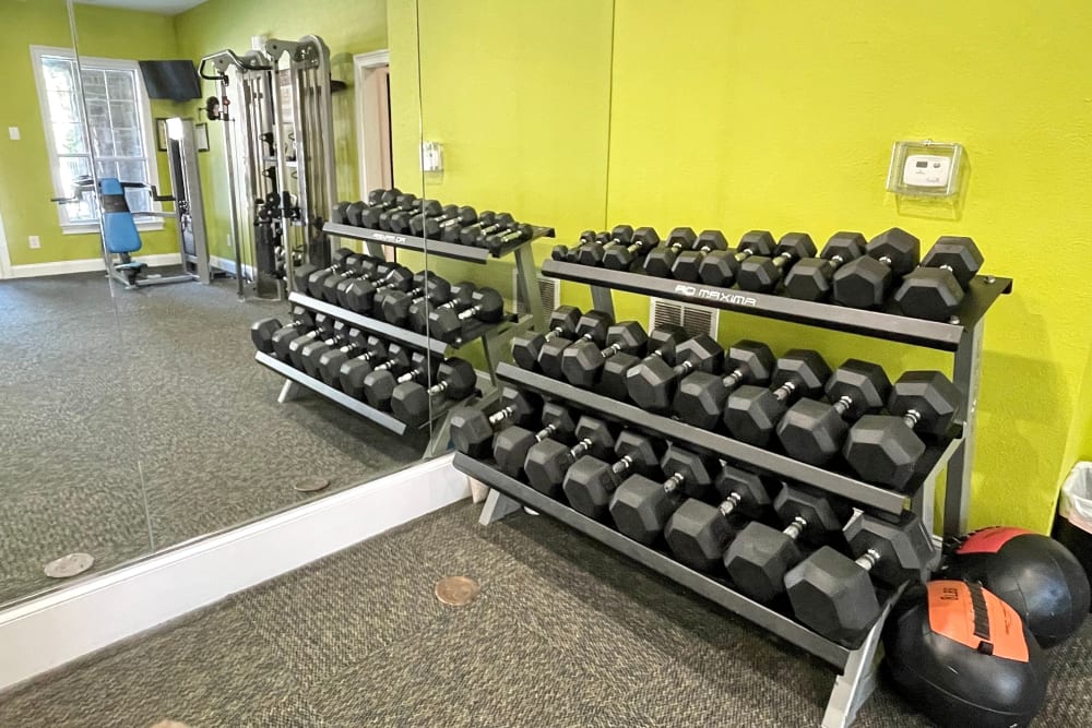 Enjoy apartments with a fitness center at The Abbey at Eagles Landing in Stockbridge, GA