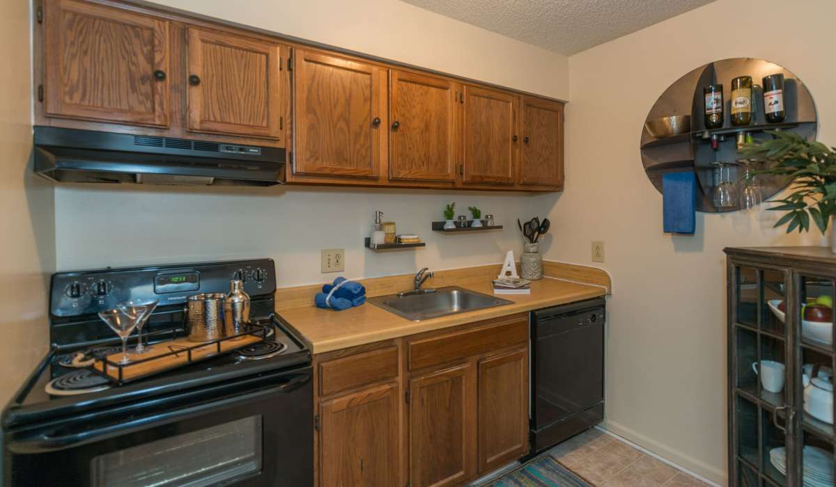 Model kitchen at The Amber at Greenbrier, Chesapeake, Virginia