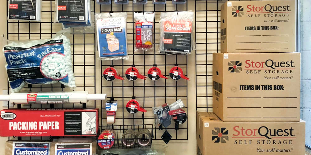 Packing supplies at StorQuest Express - Self Service Storage in Sacramento, California