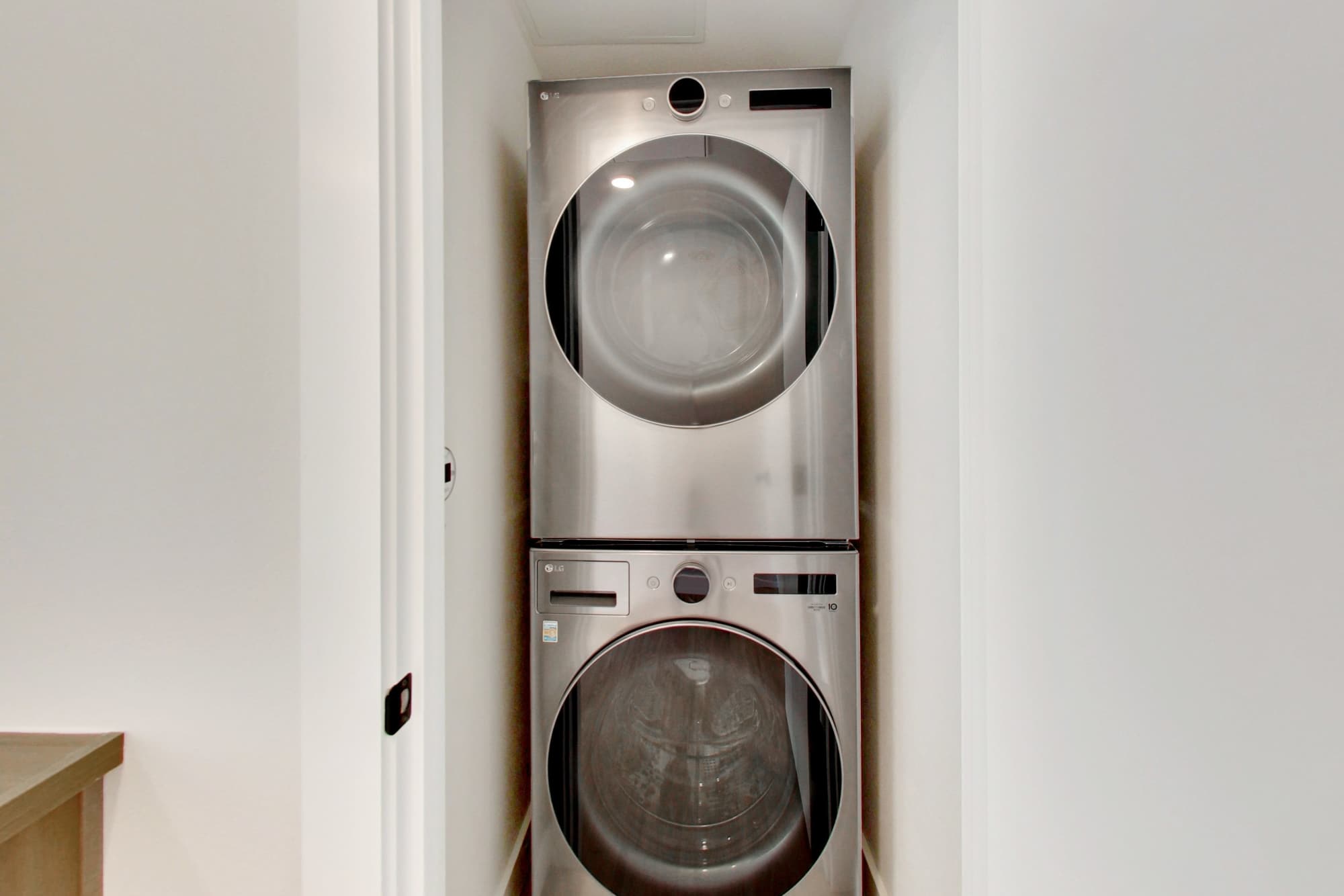 Stackable Washer and Dryer at Domaine at Napa Junction in American Canyon, California at Domaine at Napa Junction in American Canyon, California