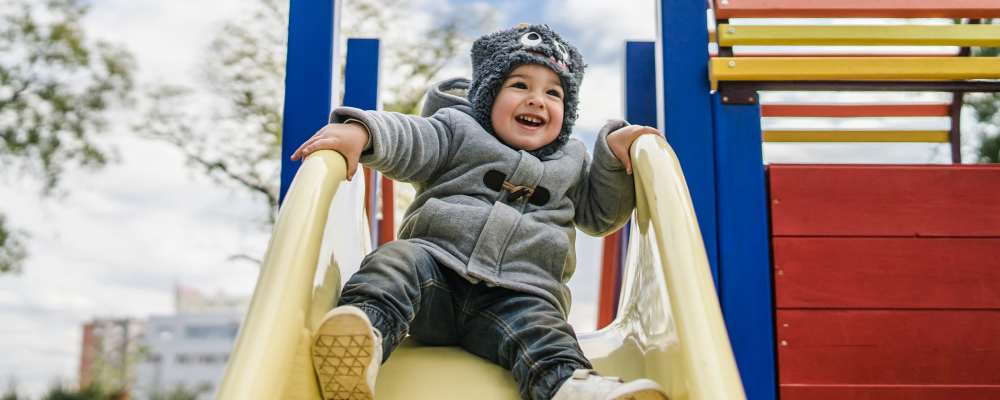 Kids play area at Roosevelt Park Apartments in San Jose, California