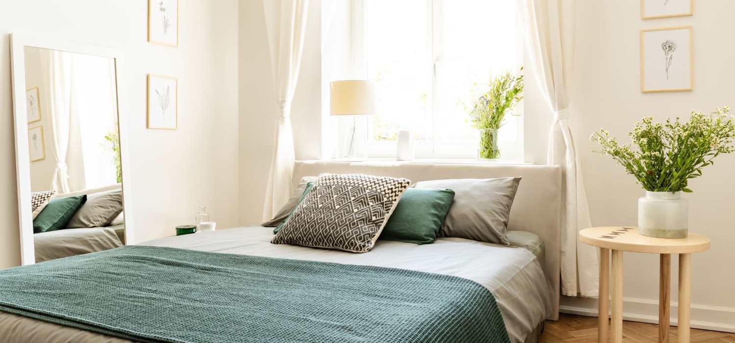 Cozy bedroom at Franklin Pointe in Reed City, Michigan