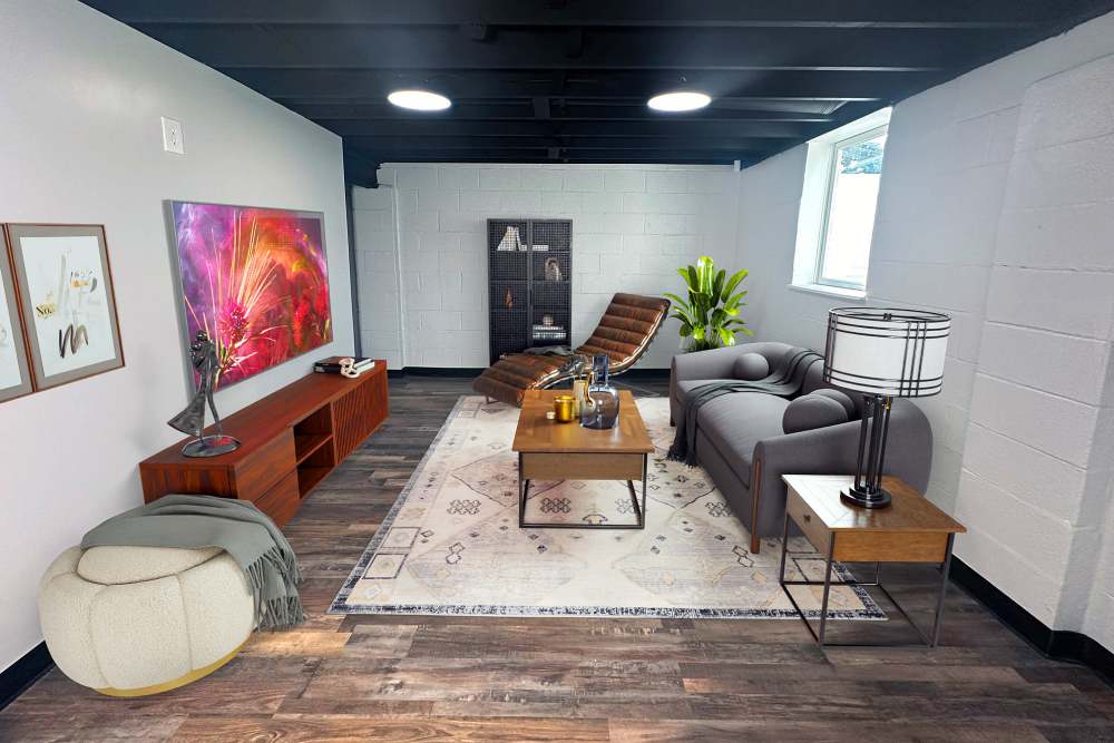 Well-lit room at Eden at Bexley Crossing in Columbus, Ohio