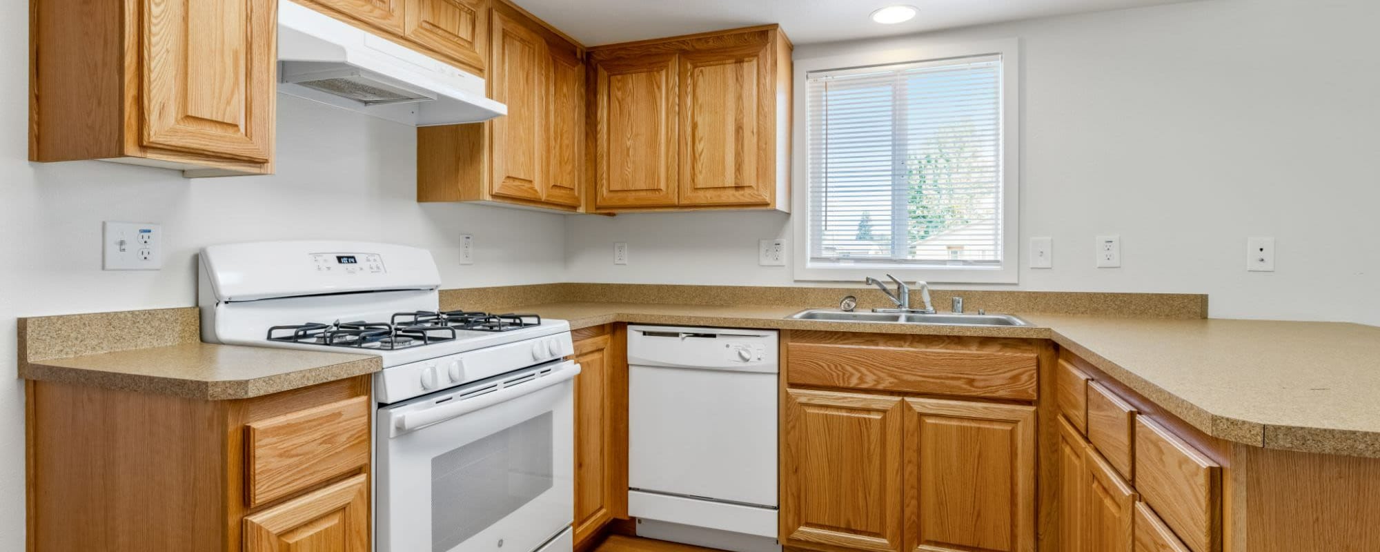 View of the kitchen at Evergreen in Joint Base Lewis McChord, Washington