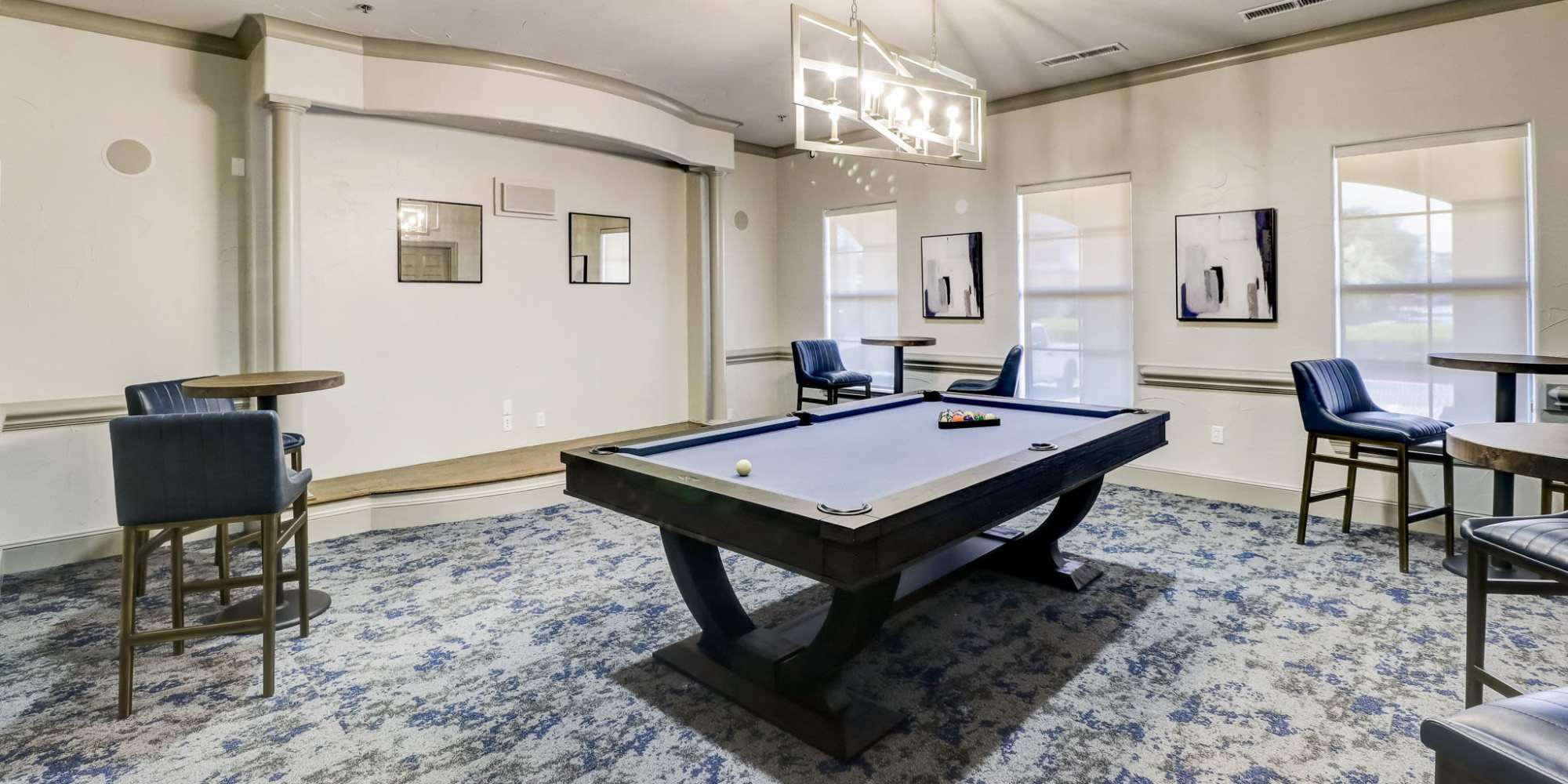 Game room at Park Avenue at Boulder Creek in Houston, Texas