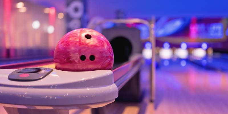 Inside a bowling alley near Miramar Townhomes in San Diego, California