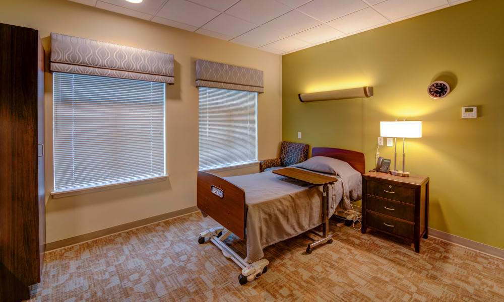 A spacious suite at Mission Healthcare at Renton in Renton, Washington. 