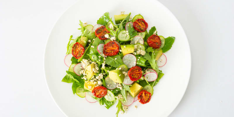 A healthy plate of food at Woodland Palms Memory Care in Tucson, Arizona