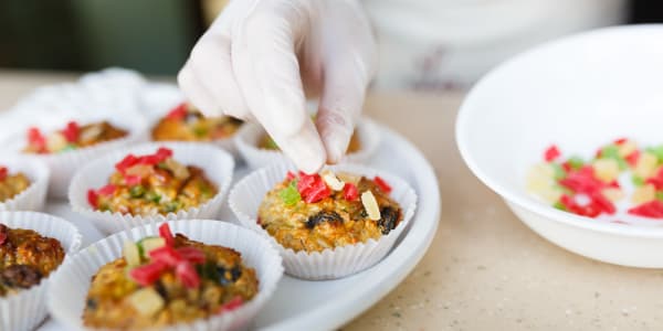 Dietary dessert cups at Maple Ridge Care Center in Spooner, Wisconsin