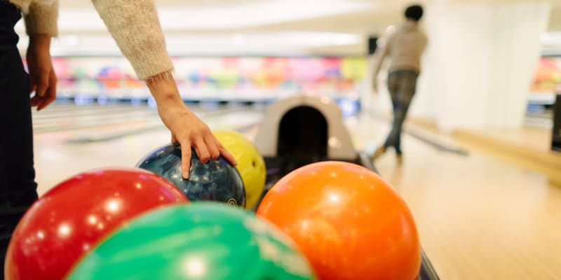 Residents bowling near Two Mile in Twentynine Palms, California