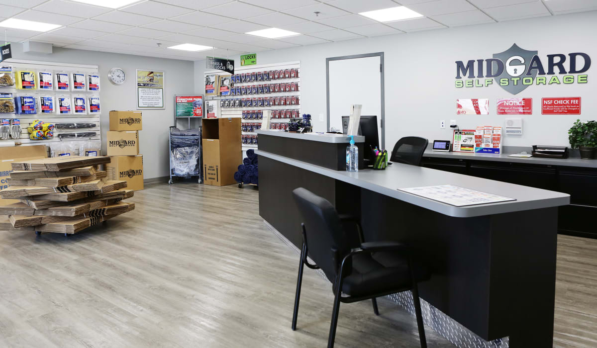 Office at Midgard Self Storage in Midland, NC