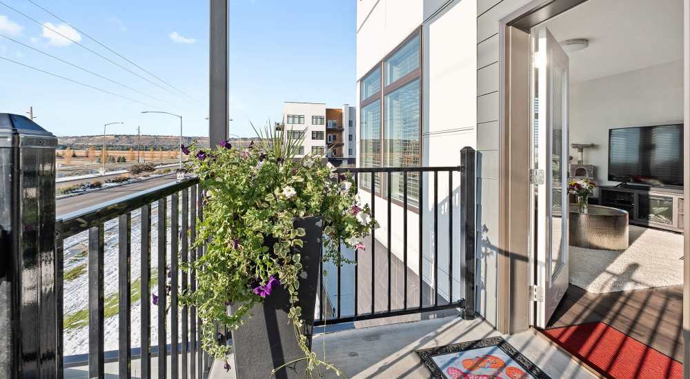 Private patio at Shiloh Commons in Billings, Montana    