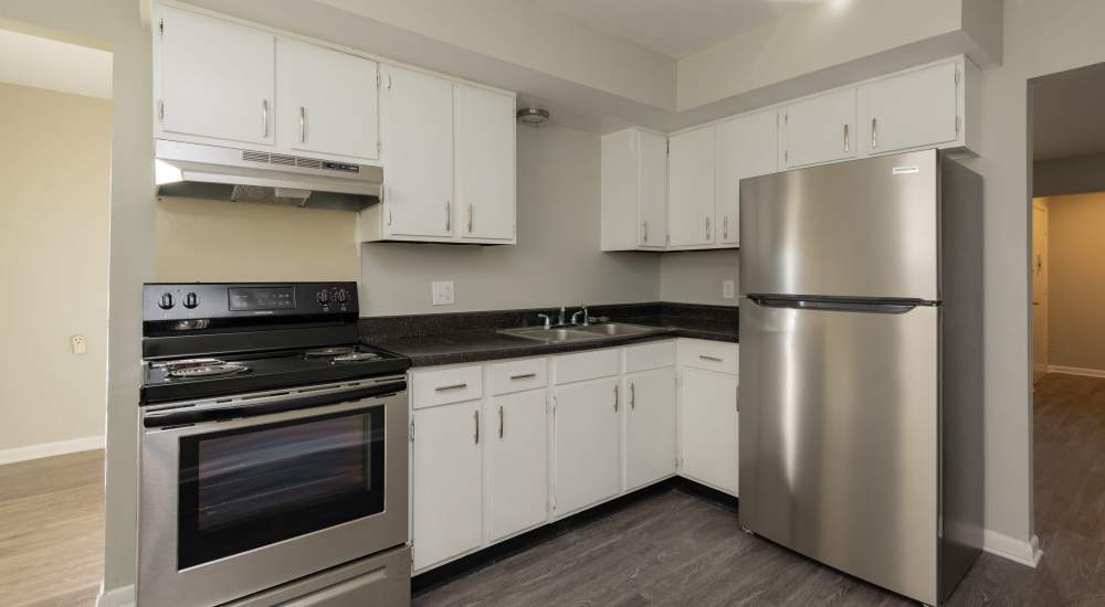 Apartment kitchen at New Village At Hermitage in Hermitage, Tennessee