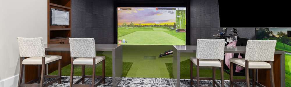 Golf Simulator at Encore at West Valley in White Lake, Michigan