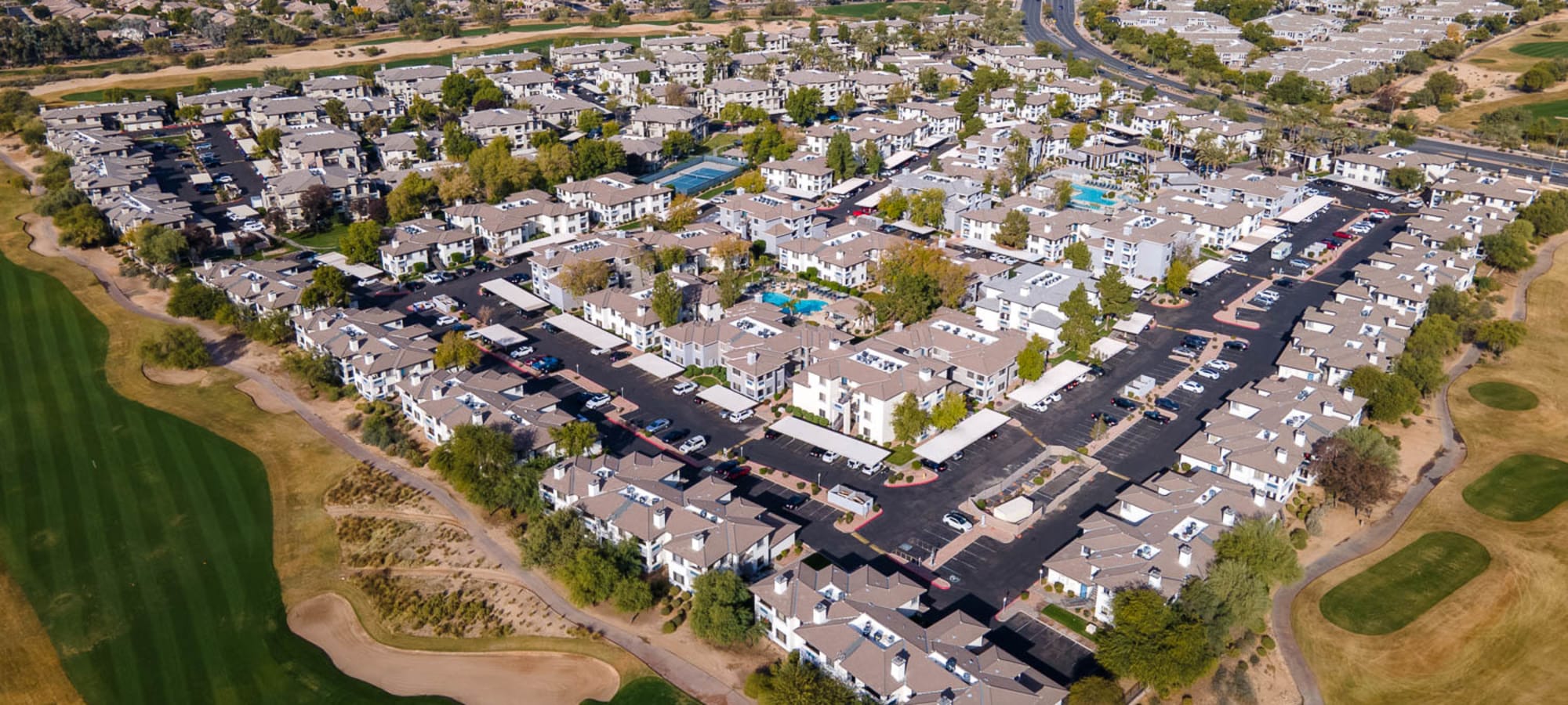 Aerial community view at Ascend at Kierland in Scottsdale, Arizona