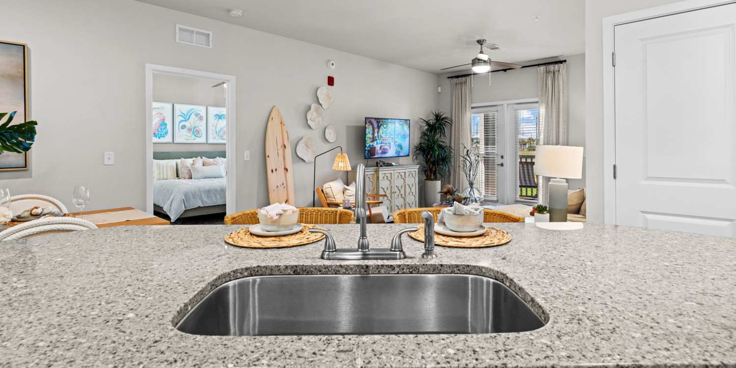 Granite countertops at Mexico Beach Crossings