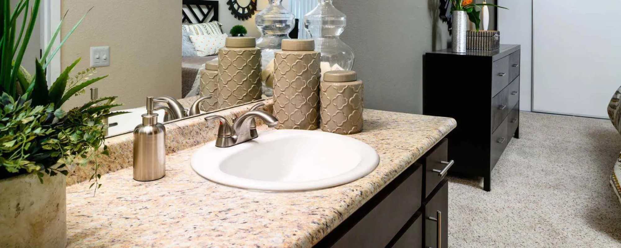 Bathroom area at Star Voss Apartments in Houston, Texas 